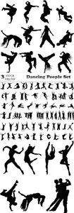 Vector - Dancing People Set