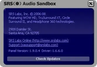 SRS Audio Sandbox 1.9.0.4