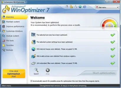 Ashampoo WinOptimizer 7.10 portable