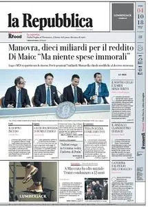 la Repubblica - 4 Ottobre 2018