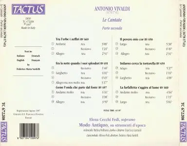 Elena Cecchi Fedi, Federico Maria Sardelli, Modo Antiquo - Antonio Vivaldi: Le Cantate Parte seconda (1997)