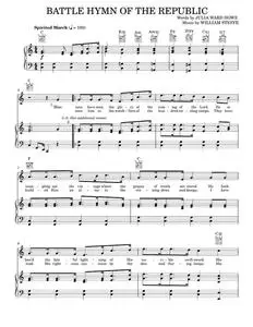 Battle Hymn Of The Republic - Julia Ward Howe (Piano-Vocal-Guitar)