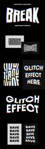 Glitch Text & Logo Effect for Photroshop