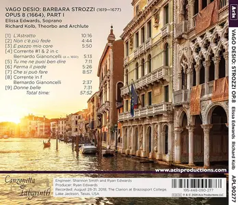 Elissa Edwards, Richard Kolb - Barbara Strozzi: Vago Desio, Opus 8 (1664), Part 1 (2020)